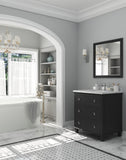 Laviva - Luna 30" Espresso Bathroom Vanity with White Carrara Marble Countertop | 313DVN-30E-WC