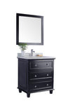 Laviva - Luna 30" Espresso Bathroom Vanity with White Carrara Marble Countertop | 313DVN-30E-WC