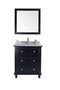 Laviva - Luna 30" Espresso Bathroom Vanity with White Stripes Marble Countertop | 313DVN-30E-WS