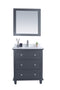 Laviva - Luna 30" Maple Grey Bathroom Vanity with Pure White Phoenix Stone Countertop | 313DVN-30G-PW