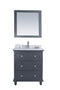 Laviva - Luna 30" Maple Grey Bathroom Vanity with White Carrara Marble Countertop | 313DVN-30G-WC