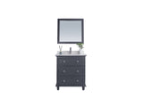 Laviva - Luna 30" Maple Grey Bathroom Vanity with White Quartz Countertop | 313DVN-30G-WQ