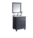 Laviva - Luna 30" Maple Grey Bathroom Vanity with White Quartz Countertop | 313DVN-30G-WQ