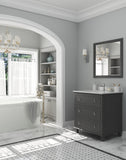 Laviva - Luna 30" Maple Grey Bathroom Vanity with White Quartz Countertop | 313DVN-30G-WQ