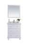 Laviva - Luna 30" White Bathroom Vanity with Pure White Phoenix Stone Countertop | 313DVN-30W-PW