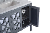 Laviva - Mediterraneo 36" Grey Bathroom Vanity with White Carrara Marble Countertop | 313MKSH-36G-WC