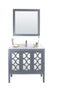 Laviva - Mediterraneo 36" Grey Bathroom Vanity with White Quartz Countertop | 313MKSH-36G-WQ