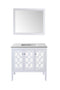 Laviva - Mediterraneo 36" White Bathroom Vanity with Matte White VIVA Stone Solid Surface Countertop | 313MKSH-36W-MW