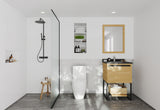 Laviva - Alto 24” California White Oak Bathroom Vanity with Black Wood Marble Countertop | 313SMR-24CO-BW