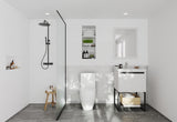 Laviva - Alto 24" White Bathroom Vanity with White Carrara Marble Countertop | 313SMR-24W-WC