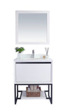 Laviva - Alto 30" White Bathroom Vanity with Pure White Phoenix Stone Countertop | 313SMR-30W-PW