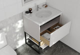 Laviva - Alto 30" White Bathroom Vanity with Pure White Phoenix Stone Countertop | 313SMR-30W-PW