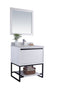 Laviva - Alto 30" White Bathroom Vanity with White Carrara Marble Countertop | 313SMR-30W-WC