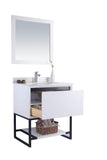 Laviva - Alto 30" White Bathroom Vanity with White Quartz Countertop | 313SMR-30W-WQ