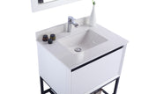 Laviva - Alto 30" White Bathroom Vanity with White Quartz Countertop | 313SMR-30W-WQ