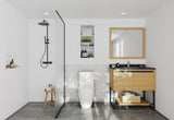 Laviva - Alto 36" California White Oak Bathroom Vanity with Black Wood Marble Countertop | 313SMR-36CO-BW