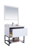 Laviva - Alto 36" White Bathroom Vanity with White Quartz Countertop | 313SMR-36W-WQ