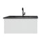 Laviva - Vitri 36" Cloud White Bathroom Vanity with VIVA Stone Matte Black Solid Surface Countertop | 313VTR-36CW-MB