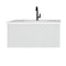Laviva - Vitri 36" Cloud White Bathroom Vanity with VIVA Stone Matte White Solid Surface Countertop | 313VTR-36CW-MW