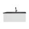 Laviva - Vitri 42" Cloud White Bathroom Vanity with VIVA Stone Matte Black Solid Surface Countertop | 313VTR-42CW-MB