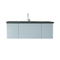 Laviva - Vitri 48" Fossil Grey Bathroom Vanity with VIVA Stone Matte Black Solid Surface Countertop | 313VTR-48FG-MB