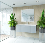 Laviva - Vitri 48" Fossil Grey Bathroom Vanity with VIVA Stone Matte White Solid Surface Countertop | 313VTR-48FG-MW