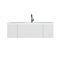 Laviva - Vitri 54" Cloud White Bathroom Vanity with VIVA Stone Matte White Solid Surface Countertop | 313VTR-54CW-MW