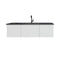Laviva - Vitri 60" Cloud White Single Sink Bathroom Vanity with VIVA Stone Matte Black Solid Surface Countertop | 313VTR-60CCW-MB