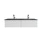 Laviva - Vitri 72" Cloud White Double Sink Bathroom Vanity with VIVA Stone Matte Black Solid Surface Countertop | 313VTR-72DCW-MB