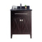 Laviva - Wimbledon 24" Brown Bathroom Vanity with Black Wood Marble Countertop | 313YG319-24B-BW