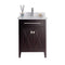 Laviva - Wimbledon 24" Brown Bathroom Vanity with White Quartz Countertop | 313YG319-24B-WQ