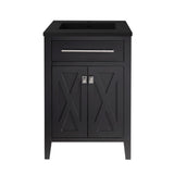 Laviva - Wimbledon 24" Espresso Bathroom Vanity with Matte Black VIVA Stone Solid Surface Countertop | 313YG319-24E-MB