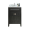 Laviva - Wimbledon 24" Espresso Bathroom Vanity with White Carrara Marble Countertop | 313YG319-24E-WC