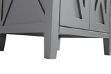 Laviva - Wimbledon 24" Grey Bathroom Vanity with Matte Black VIVA Stone Solid Surface Countertop | 313YG319-24G-MB