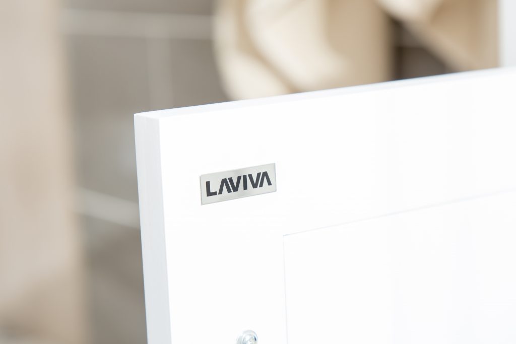 Laviva - Wimbledon 24" White Bathroom Vanity with Matte Black VIVA Stone Solid Surface Countertop | 313YG319-24W-MB