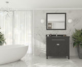 Laviva - Wimbledon 36" Espresso Bathroom Vanity with Black Wood Marble Countertop | 313YG319-36E-BW