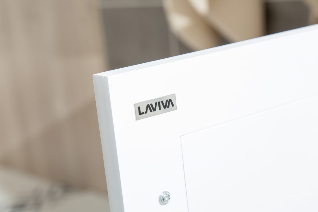 Laviva - Wimbledon 36" White Bathroom Vanity with Black Wood Marble Countertop | 313YG319-36W-BW