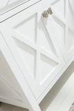 Laviva - Wimbledon 36" White Bathroom Vanity with Matte Black VIVA Stone Solid Surface Countertop | 313YG319-36W-MB
