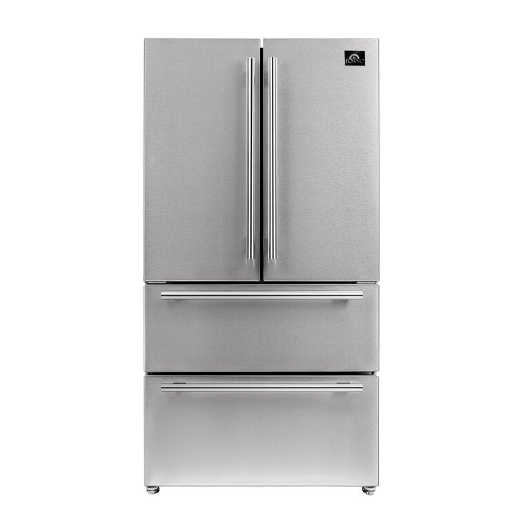 FORNO - Moena 36" Fench Door Counter Depth Refrigerator 19cu.ft SS color, with  Professional handle