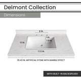 Hanover Bathroom Vanities HANVN0102 36 0WH