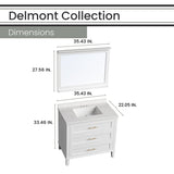 Hanover Bathroom Vanities HANVN0102 36 0WH