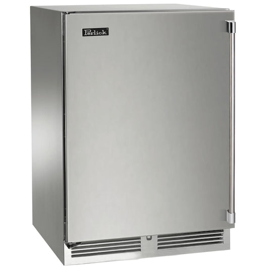 Perlick - 24" Signature Series Outdoor Refrigerator with stainless steel solid door, with lock - HP24RO