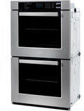 Cosmo - COS-30EDWC 30 in. Electric Double Wall Oven with 5 cu. ft. Capacity, Turbo True European Convection, 7 Cooking Modes, Self-Cleaning in Stainless Steel | COS-30EDWC