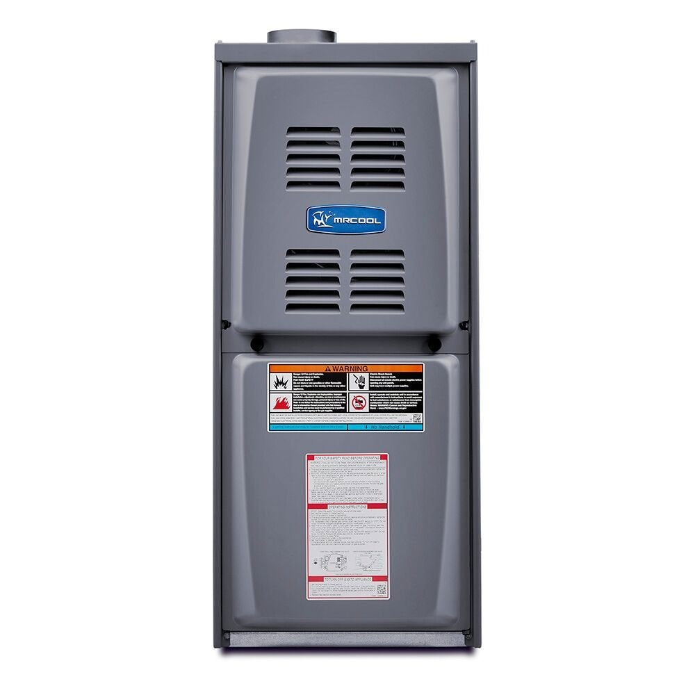 Mr Cool | MRCOOL 80% AFUE 45K BTU 1200 CFM Upflow/Horizontal Single-Stage Multi-Speed ECM Motor Furnace with 14.5" Cabinet | MGM80SE045A3A