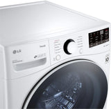 LG - 27 in. 4.5 cu. ft.Ultra Large Capacity White Front Load Washer and LG - 7.4 Cu. Ft. Ultra Large Capacity White Smart Electric Vented Dryer