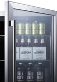 Summit - 24 Inch Outdoor Beverage Center with 5 cu. ft. Capacity, Weatherproof Construction, CFC Free, Adjustable Cantilevered Shelves, Double-Pane Tempered Glass Door, LED Lighting, Digital Thermostat, and Sabbath Mode [SCR611GLOS]