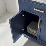 Altair - Ivy Single Bathroom Vanity Cabinet Only and with/without Mirror, without Countertop |  30" - 60" | Royal Blue - White