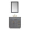 Altair - Ivy 36" Single Bathroom Vanity Set in Gray/Royal Blue/White and Carrara White Marble Countertop with Mirror | 531036-XX-CA
