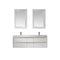 Altair - Morgan 60" Double Bathroom Vanity Set in White and Composite Carrara White Stone Countertop with Mirror | 534060-WH-AW