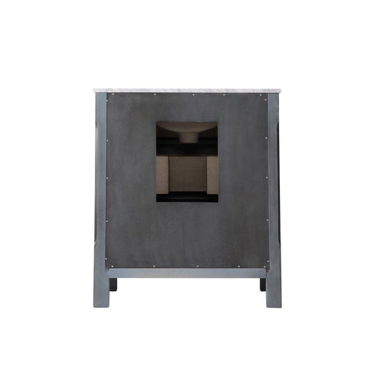 Altair - Maribella 30" Single Bathroom Vanity Set in Rust Black/White and Carrara White Marble Countertop without Mirror | 535030-XX-CA-NM